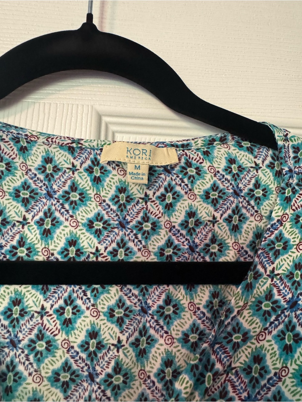 Kori Boho Print Teal Green Tunic Dress - Picture 5 of 6
